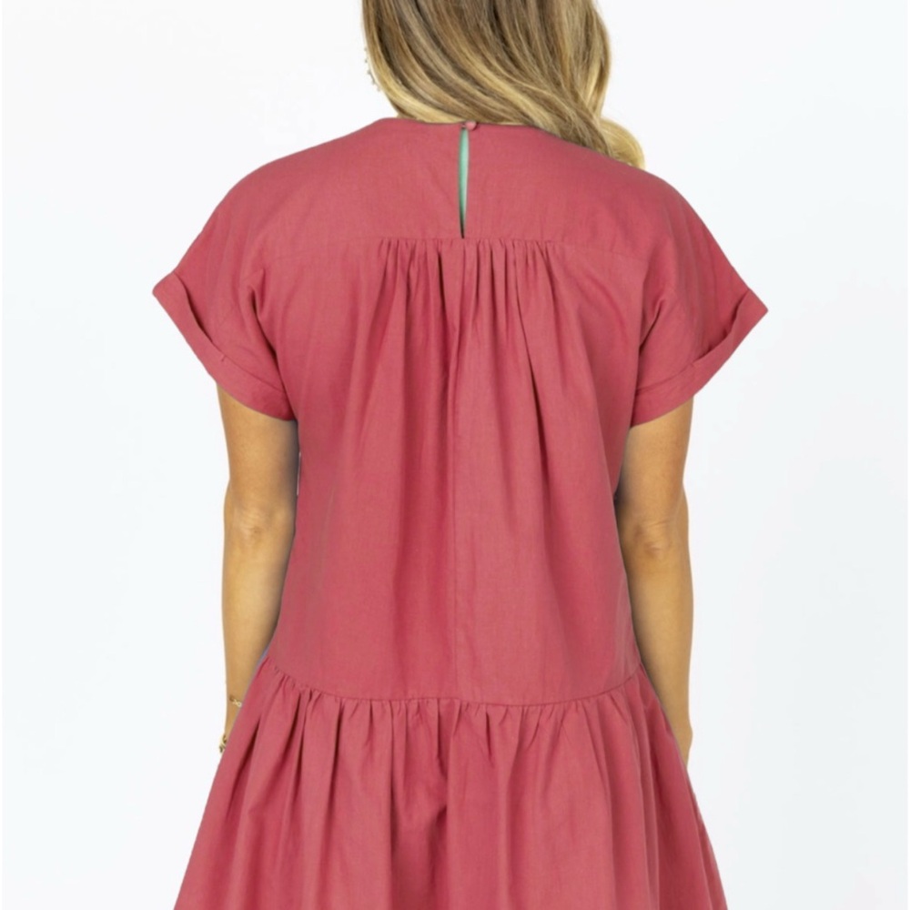 Pinch Cece Deep Red Short Sleeve Dress - Picture 2 of 7